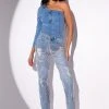 DIAMONDS ARE FOREVER STRAIGHT FIT JEANS -akira shop diamonds are forever straight fit jeans light blue 3 3