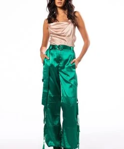 DIVA DRIP SLEEVELESS CHAIN DETAIL SATIN COWL NECK BLOUSE -akira shop diva drip sleeveless chain detail satin cowl neck blouse beige 3 3