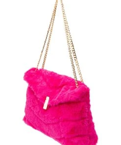 DIVINE FUCHSIA FAUX FUR PURSE 8 DIVINE FUCHSIA FAUX FUR PURSE -akira shop divine fuchsia faux fur purse fuchsia 4 4