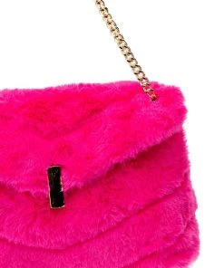 DIVINE FUCHSIA FAUX FUR PURSE 9 DIVINE FUCHSIA FAUX FUR PURSE -akira shop divine fuchsia faux fur purse fuchsia 5 5