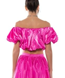 DRESS LIKE ROYALTY VOLUME CROP TOP -akira shop dress like royalty volume crop top pink 7 7