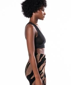 EASY GOING MESH DEEP V BRA TOP -akira shop easy going mesh deep v bra top black 5 5