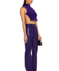 ECHO VELVET SLEEVELESS TOP IN PURPLE -akira shop echo velvet sleeveless top in purple purple 4 4