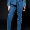 EFFORTLESS GLAM RHINESTONE STRIPE STRAIGHT LEG JEAN