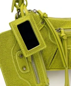 ELEGANT EMBELLISHED BAG IN GREEN -akira shop elegant embellished bag in green green 4 4