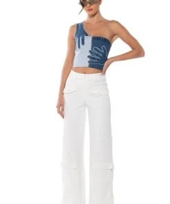ELEVATED CARGO PANTS IN WHITE -akira shop elevated cargo pants in white white 3 3