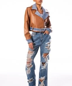 ELLA BELLA HIGH RISE WIDE LEG DISTRESSED JEANS 13 ELLA BELLA HIGH RISE WIDE LEG DISTRESSED JEANS -akira shop ella bella high rise wide leg distressed jeans light blue denim 3 3
