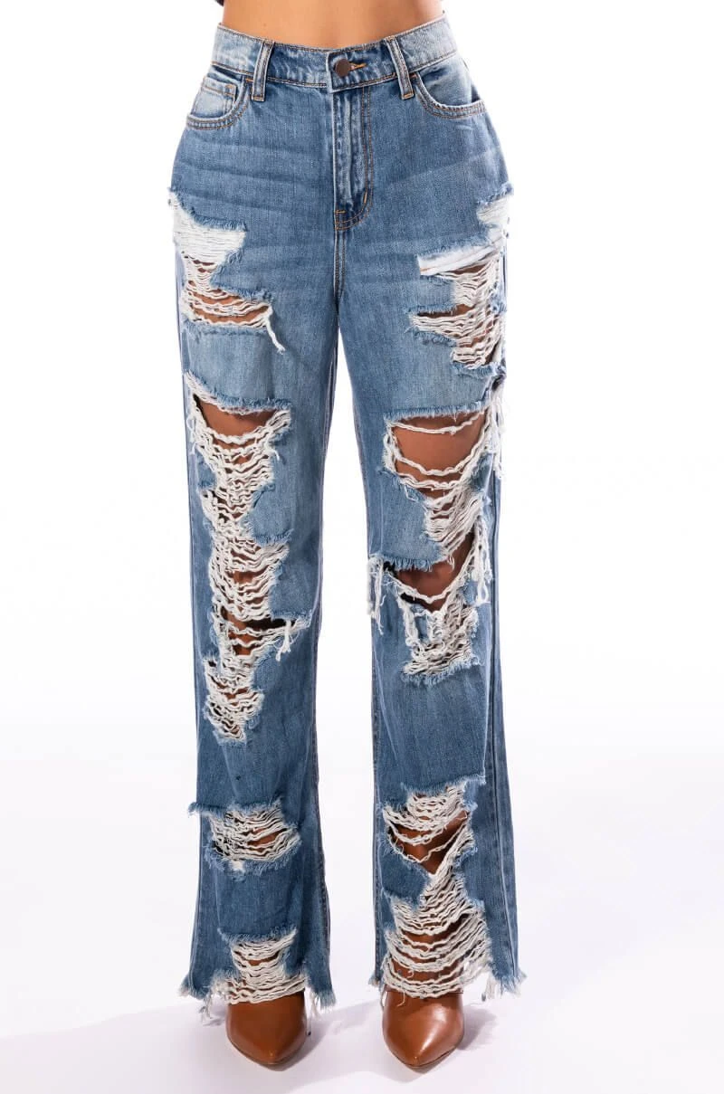 ELLA BELLA HIGH RISE WIDE LEG DISTRESSED JEANS 7 ELLA BELLA HIGH RISE WIDE LEG DISTRESSED JEANS - Image 5