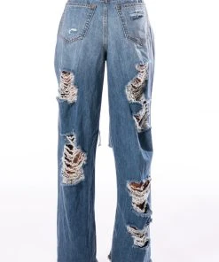 ELLA BELLA HIGH RISE WIDE LEG DISTRESSED JEANS 17 ELLA BELLA HIGH RISE WIDE LEG DISTRESSED JEANS -akira shop ella bella high rise wide leg distressed jeans light blue denim 7 7