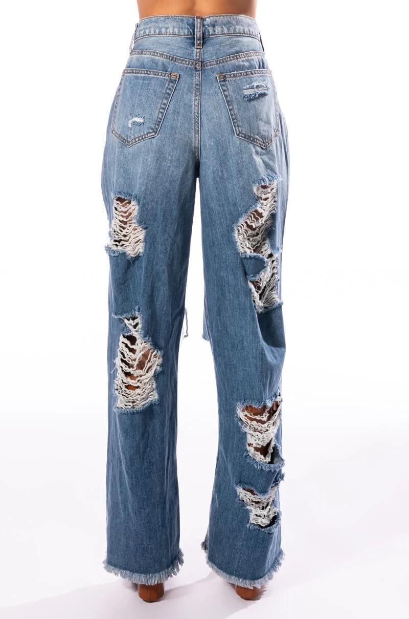 ELLA BELLA HIGH RISE WIDE LEG DISTRESSED JEANS 9 ELLA BELLA HIGH RISE WIDE LEG DISTRESSED JEANS - Image 7