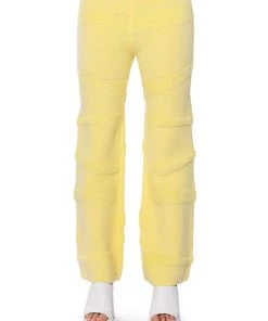 ELLORY TEXTURED WIDE LEG PANT 14 ELLORY TEXTURED WIDE LEG PANT -akira shop ellory textured wide leg pant light yellow 5 5