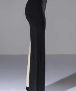 ENVY ME COLORBLOCKED KNIT WIDE LEG PANT -akira shop envy me colorblocked knit wide leg pant black multi 6 6 c1