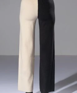 ENVY ME COLORBLOCKED KNIT WIDE LEG PANT -akira shop envy me colorblocked knit wide leg pant black multi 7 7 c1