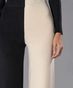 ENVY ME COLORBLOCKED KNIT WIDE LEG PANT -akira shop envy me colorblocked knit wide leg pant black multi 8 8 c1