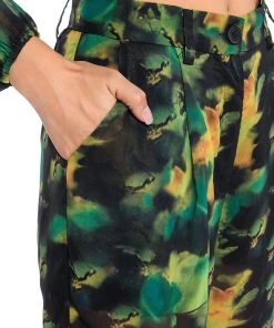 ESCAPE THE ORDINARY PRINTED FLARE TROUSER -akira shop escape the ordinary printed flare trouser green multi 8 8