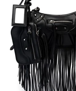 EUPHORIC FRINGE BLACK BAG 8 EUPHORIC FRINGE BLACK BAG -akira shop euphoric fringe black bag black 4 4