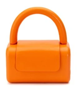 EVERLY PU BOX BAG IN ORANGE -akira shop everly pu box bag in orange orange 2 2