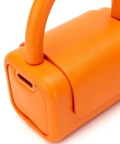 EVERLY PU BOX BAG IN ORANGE -akira shop everly pu box bag in orange orange 5 5