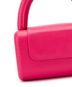 EVERLY PU BOX BAG IN FUCHSIA -akira shop everly pu box bag in solid bone fuchsia 5 5