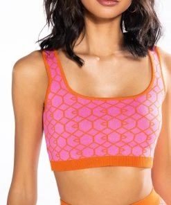 EVERYDAY KNIT BRALETTE -akira shop everyday knit bralette pink multi 7 7