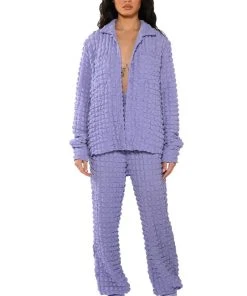 EXISTING LOUDLY TEXTURED JOGGER -akira shop existing loudly textured jogger purple 3 3