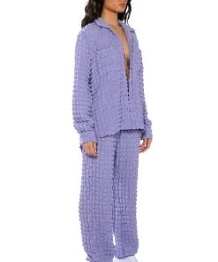 EXISTING LOUDLY TEXTURED JOGGER -akira shop existing loudly textured jogger purple 4 4