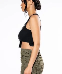 EXPENSIVE TASTE PIN DETAIL TOP -akira shop expensive taste pin detail top black 5 5