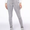 EXTREME STRETCH HIGH WAISTED SKINNY JEANS WITH RHINESTONES