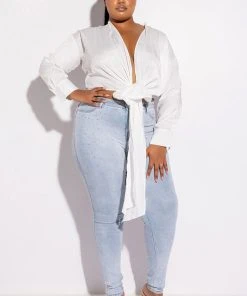 EXTREME STRETCH HIGH WAISTED SKINNY JEANS WITH RHINESTONES -akira shop extreme stretch high waisted skinny jeans with rhinestones light blue denim 4 4 c1