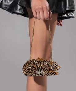 EYE OF THE TIGER RHINESTONE CLUTCH -akira shop eye of the tiger rhinestone clutch multi 1 1