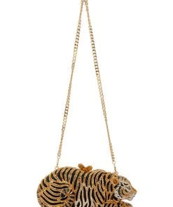 EYE OF THE TIGER RHINESTONE CLUTCH -akira shop eye of the tiger rhinestone clutch multi 3 3