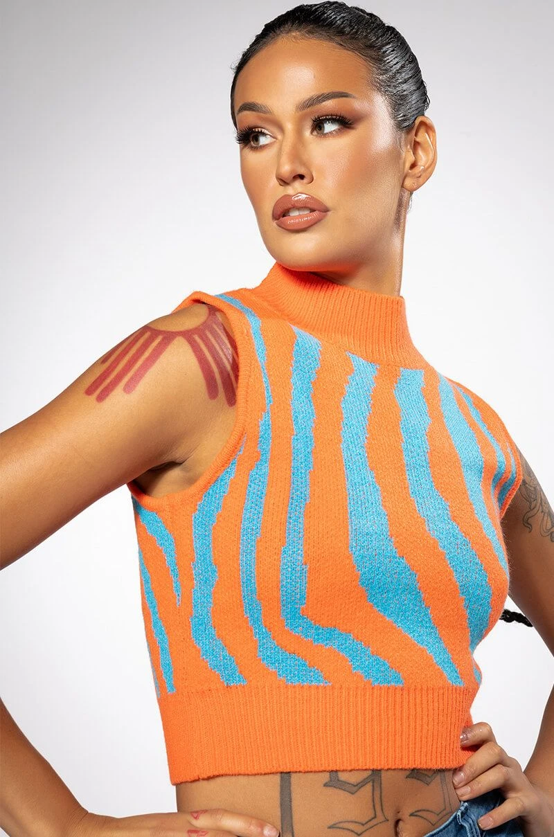 EYE OF THE TIGER SLEEVELESS SWEATER 3 EYE OF THE TIGER SLEEVELESS SWEATER