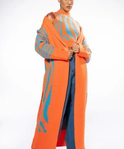 EYE OF THE TIGER SLEEVELESS SWEATER 13 EYE OF THE TIGER SLEEVELESS SWEATER -akira shop eye of the tiger sleeveless sweater orange multi 3 3