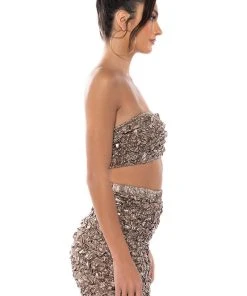 EYES ON ME TEXTURED TOP 11 EYES ON ME TEXTURED TOP -akira shop eyes on me textured top rose gold 4 4