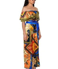 EZRA PRINTED TIE FRONT PALAZZO PANT -akira shop ezra printed tie front palazzo pant multi 4 4