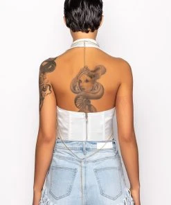 FANTASY DRIP LINK BRA BODY CHAIN 13 FANTASY DRIP LINK BRA BODY CHAIN -akira shop fantasy drip link bra body chain gold clear 5 5