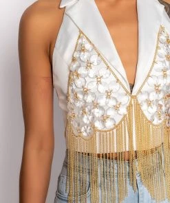 FANTASY DRIP LINK BRA BODY CHAIN 14 FANTASY DRIP LINK BRA BODY CHAIN -akira shop fantasy drip link bra body chain gold clear 6 6