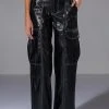 FASHIONABLY LATE FAUX LEATHER RELAXED FIT PANT 1 FASHIONABLY LATE FAUX LEATHER RELAXED FIT PANT -akira shop fashionably late faux leather relaxed fit pant black 1 1 c1
