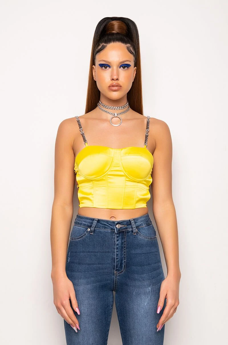 FEELING SPICY RHINESTONE CHAIN SATIN BUSTIER 13 FEELING SPICY RHINESTONE CHAIN SATIN BUSTIER - Image 11