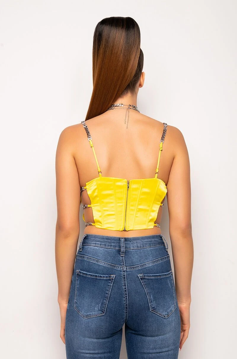 FEELING SPICY RHINESTONE CHAIN SATIN BUSTIER 15 FEELING SPICY RHINESTONE CHAIN SATIN BUSTIER - Image 13