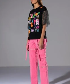 FEELS WIDE LEG CARGO PANT -akira shop feels wide leg cargo pant pink 6 6 c1