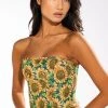 FIELD OF DREAMS BROCADE BUSTIER