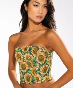 FIELD OF DREAMS BROCADE BUSTIER