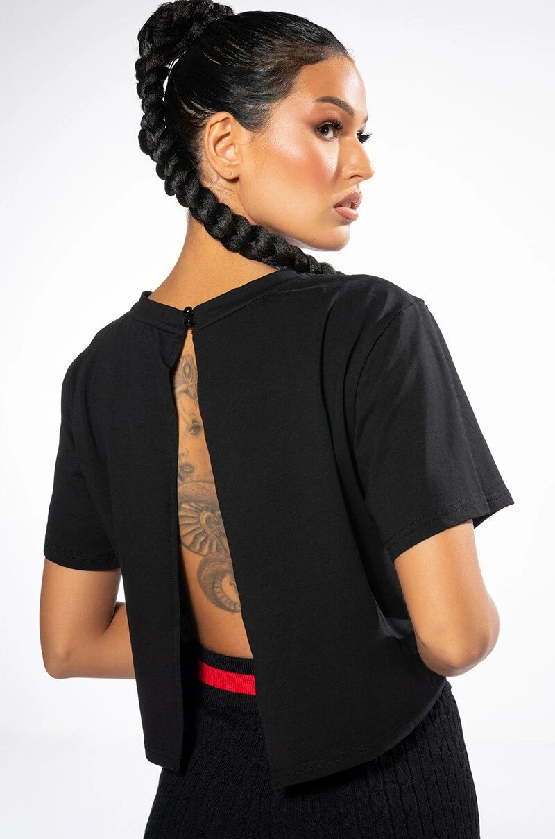 FLAUNT IT OPEN BACK T SHIRT 4 FLAUNT IT OPEN BACK T SHIRT - Image 2