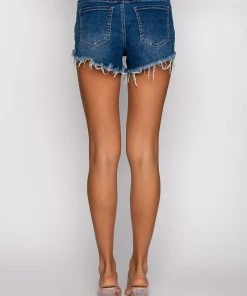 FLEX-FIT HIGH WAISTED SUPER STRETCHY DENIM SHORTS -akira shop flex fit high waisted super stretchy denim shorts medium blue denim 6 6