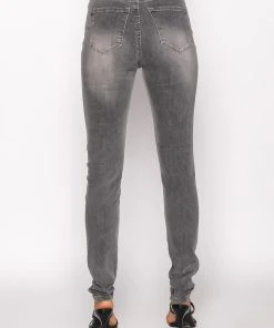 FLEX-FIT HIGH WAISTED SUPER STRETCHY SKINNY JEANS -akira shop flex fit high waisted super stretchy skinny jeans black grey 7 7