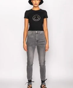 FLEX-FIT HIGH WAISTED SUPER STRETCHY SKINNY JEANS -akira shop flex fit high waisted super stretchy skinny jeans black grey 9 9