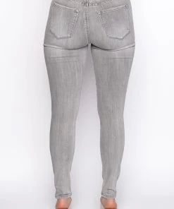 FLEX-FIT HIGH WAISTED SUPER STRETCHY SKINNY JEANS -akira shop flex fit high waisted super stretchy skinny jeans grey 5 5 c1