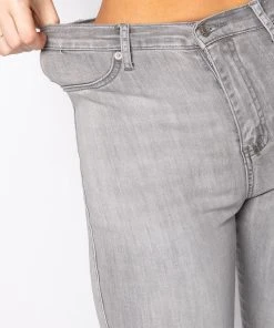 FLEX-FIT HIGH WAISTED SUPER STRETCHY SKINNY JEANS -akira shop flex fit high waisted super stretchy skinny jeans grey 6 6 c1