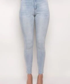 FLEX-FIT HIGH WAISTED SUPER STRETCHY SKINNY JEANS -akira shop flex fit high waisted super stretchy skinny jeans light blue denim 4 4